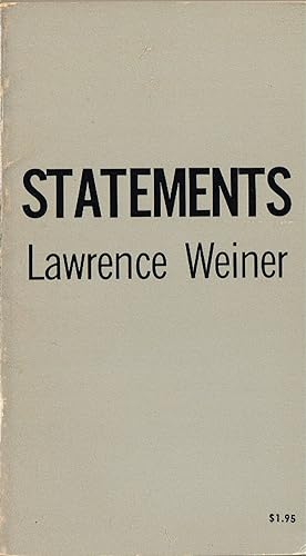 STATEMENTS: LAWRENCE WEINER