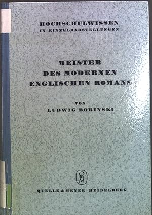 Seller image for Meister des modernen englischen Romans. Hochschulwissen in Einzeldarstellungen for sale by books4less (Versandantiquariat Petra Gros GmbH & Co. KG)