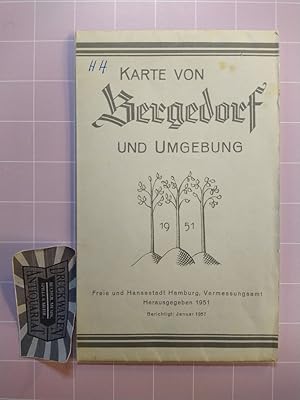 Karte von Bergedorf und Umgebung. 1:10000.