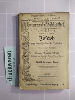 Immagine del venditore per Joseph und seine Brder in Egypten. Oper in drei Aufzgen. Vollstndiges Buch. (Reclams Universal-Bibliothek. Nr. 3117). venduto da Druckwaren Antiquariat