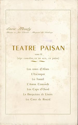 Seller image for Tatre paisan (sept comedias, en un acte, en prosa) . Tome II for sale by LIBRAIRIE GIL-ARTGIL SARL