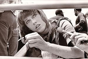 Original photograph of Jane Fonda at an antiwar demonstration in Washington DC, circa 1970