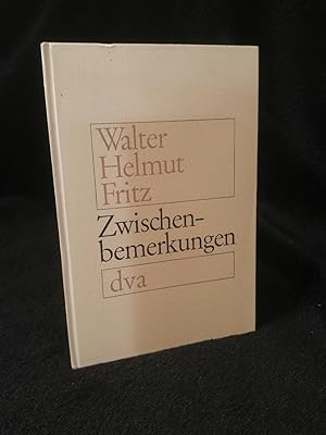 Seller image for Zwischenbemerkungen for sale by ANTIQUARIAT Franke BRUDDENBOOKS