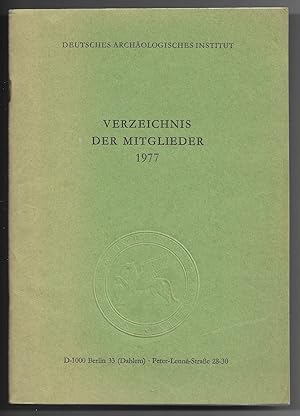 Bild des Verkufers fr Verzeichnis Der Mitglieder 1977 zum Verkauf von Sergio Trippini