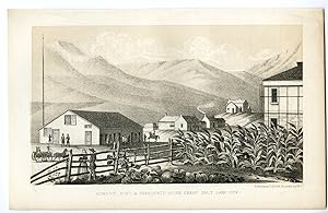 Antique Print-SALT LAKE CITY-BOWERY-MINT-UTAH-USA-Stansbury-Ackerman-1852