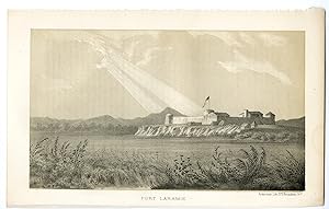 Antique Print-FORT LARAMIE-WYOMING-WILLIAM-VIEW-Stansbury-Ackerman-1852