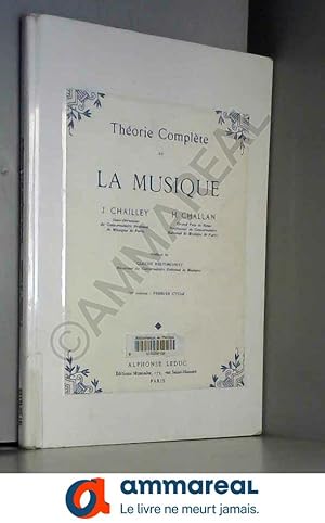 Imagen del vendedor de THEORIE COMPLETE DE LA MUSIQUE a la venta por Ammareal