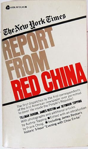 Bild des Verkufers fr Report from Red China. zum Verkauf von Entelechy Books