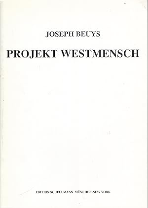 Bild des Verkufers fr Joseph Beuys. 4 Buecher Aus: "Projekt Westmensch" 1958. [Verlagsankuendigung] zum Verkauf von Stefan Schuelke Fine Books