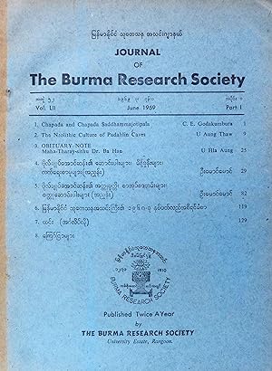 Journal of the Burma Research Society, June 1969