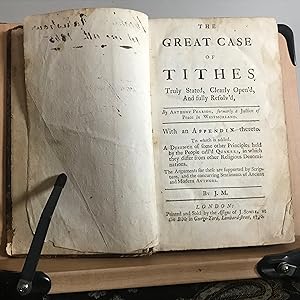 Seller image for The Great Case of Tithes. Truly Stated, Clearly Open d and fully Resolv d for sale by ROBIN RARE BOOKS at the Midtown Scholar