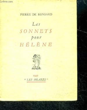 Bild des Verkufers fr Les sonnets pour helene - collection Les phares zum Verkauf von Le-Livre