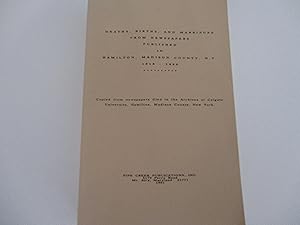 Seller image for Deaths, Births, and Marriages From Newpapers Published in Hamilton, Madison County, Y 1818-1886 for sale by Leilani's Books