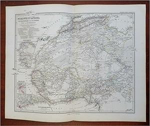 West Africa Guinea Sahara Desert Sierra Leone 1881 Hanneman detailed map