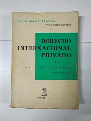 Imagen del vendedor de Derecho Internacional Privado I a la venta por Libros Ambig