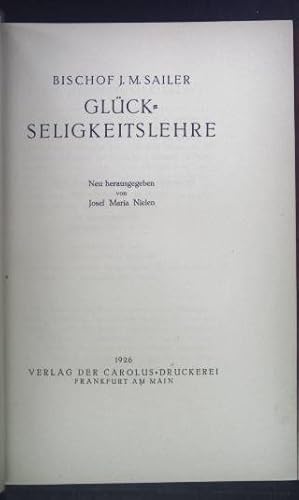 Imagen del vendedor de Glck-Seligkeitslehre. a la venta por books4less (Versandantiquariat Petra Gros GmbH & Co. KG)