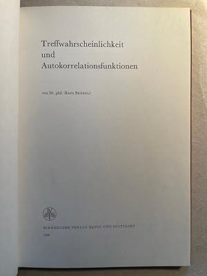 Immagine del venditore per Treffwahrscheinlichkeit und Autokorrelationsfunktionen. venduto da Wissenschaftl. Antiquariat Th. Haker e.K