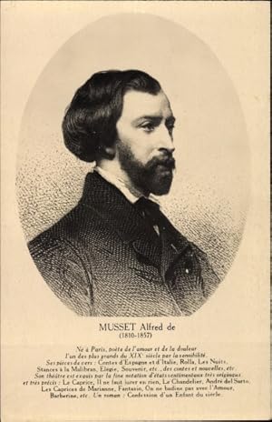 Seller image for Ansichtskarte / Postkarte Dichter Alfred de Musset, Portrait for sale by akpool GmbH