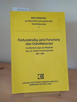 Bild des Verkufers fr Fnfunddreiig [35] Jahre Forschung ber Ostmitteleuropa. Verffentlichungen der Mitglieder des J. G. Herder-Forschungsrates 1950-1984. [Herausgegeben vom J. G. Herder-Forschungsrat]. (= Bibliographien zur Geschichte und Landeskunde Ostmitteleuropas, Nr. 1). zum Verkauf von Antiquariat Kretzer