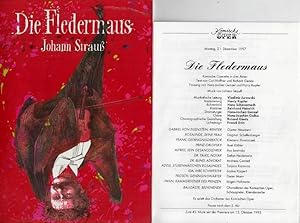 Bild des Verkufers fr Die Fledermaus. Spielzeit 1997. Inszenierung: Harry Kupfer. Musikalische Leitung: Yakov Kreizberg. Bhnenbild: Hans Schavernoch. Kostme: Reinhard Heinrich. Dramaturgie: Hans-Jochen Genzel. Darsteller: Gnter Neumann / Dagmar Schellenberger / Klemens Slawioczek / IIya Lewinsky u.a. zum Verkauf von Antiquariat Carl Wegner