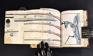 Journal manuscrit vers 1740 écrit par un lieutenant artificier. Bombes, mines et grenades. [ARTIL...