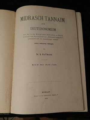 Midrasch Tannaim zum Deuteronomium - aus der in der Koeniglichen Bibliothek zu Berlin befindliche...