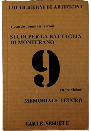 Imagen del vendedor de Studi per la battaglia di Monterano - Memoriale Teucro a la venta por Libreria Tara