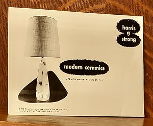 MODERN CERAMICS - HARRIS G. STRONG 479 WILLIS AVENUE BRONX 55, N.Y. CATALOG