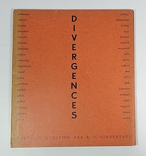 Seller image for Divergences. Nouvelle situation par R. V. Gindertael for sale by Librairie L'Autre sommeil