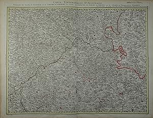 Carte Topographique D'Allemagne. Contenant les Cercles de Czasslau, et de Chrudin de la Boheme, l...