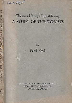 Bild des Verkufers fr Thomas Hardy's Epic-Drama: a study of the dynasts zum Verkauf von Biblioteca di Babele