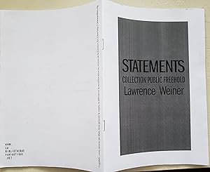 Statements Collection Public Freehold: Reprint of the 1968 edition
