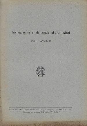 Immagine del venditore per Interrene, surreni e ciclo sessuale nei Selaci ovipari venduto da Biblioteca di Babele