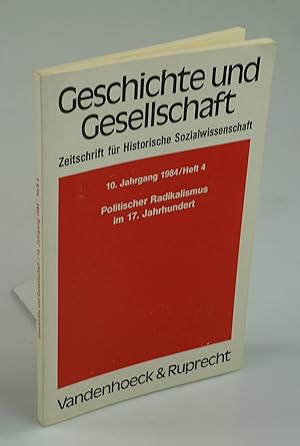 Seller image for Politischer Radikalismus im 17. Jahrhundert. for sale by Antiquariat Dorner