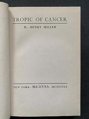 Seller image for Tropic Of Cancer for sale by Dara's Library