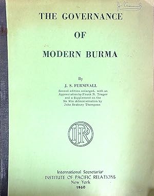 Seller image for The Governance of Modern Burma for sale by Wonder Book