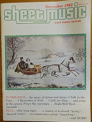 Sheet Music Magazine: December 1982 Volume 6, Number 9 (Easy Piano/Guitar)