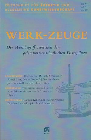 Seller image for Werk-Zeuge: Der Werkbegriff Zwischen Den Geisteswissenschaftlichen Disziplinen for sale by BookOrders