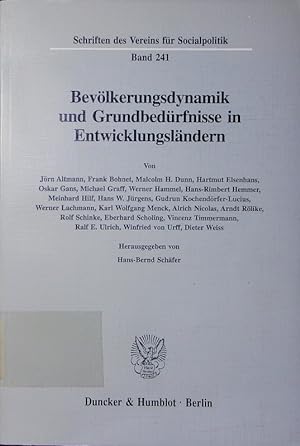 Seller image for Bevlkerungsdynamik und Grundbedrfnisse in Entwicklungslndern. for sale by Antiquariat Bookfarm