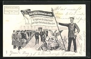 Bild des Verkufers fr Ansichtskarte Soldaten der Reserve, Und ruft das Vaterland uns wieder, . zum Verkauf von Bartko-Reher