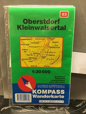 Oberstdorf, Kleinwalsertal 1 : 30 000 Kurzführer Radtouren Langlaufloipen Alpine Skirotuen. Kompa...