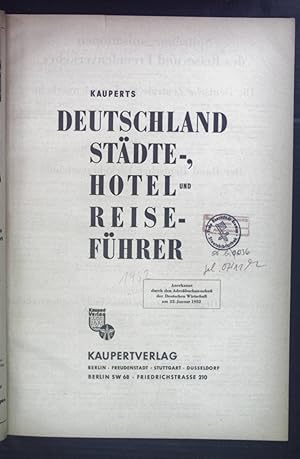 Kauperts Deutschland Städte-, Hotel und Reiseführer.