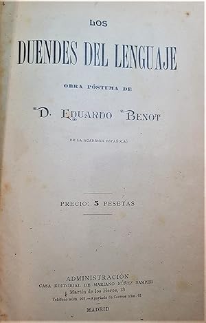 Los duendes del lenguaje. Obra póstuma de.