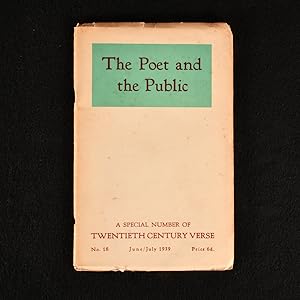 Bild des Verkufers fr Twentieth-Century Verse: The Poet and the Public zum Verkauf von Rooke Books PBFA