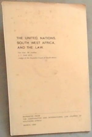 Seller image for The United Nations, South West Africa, and the Law for sale by Chapter 1