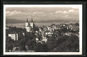 Ansichtskarte Königsberg /Eger, Blick über die Stadt, Kirchtürme