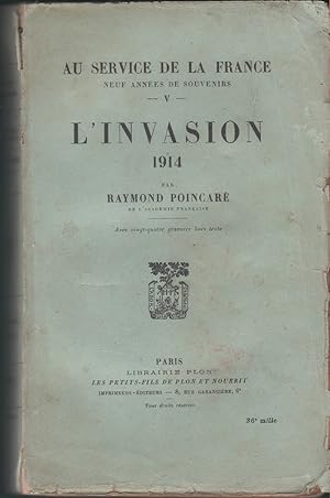 Image du vendeur pour L'invasion 1914 - Raymond Poincar mis en vente par libreria biblos