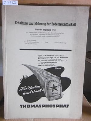 Seller image for Erhaltung und Mehrung der Bodenfruchtbarkeit. Ebstorfer Tagungen 1952. for sale by Versandantiquariat Trffelschwein