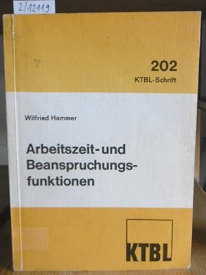 Immagine del venditore per Arbeitszeit- und Beanspruchungsfunktionen. Grundlage fr landwirtschaftliche Planungsdaten. Mit einem Vorw. v. Horst Eichhorn u. einem Geleitwort v. Gerhardt Preuschen. venduto da Versandantiquariat Trffelschwein