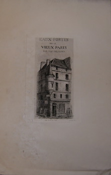 Bild des Verkufers fr Tourelle Rue du Cop Saint Jean, from Eaux Fortes sur le Vieux Paris par Alf. Delauney. zum Verkauf von Wittenborn Art Books